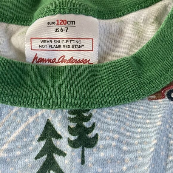 Hanna Andersson Holiday Cars Pajama Set Size 120 - Picture 2 of 5